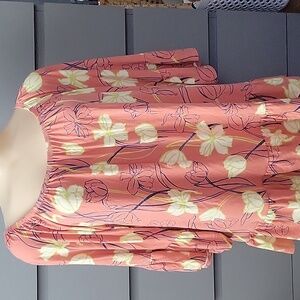 Style & Co. Peach Floral Blouse